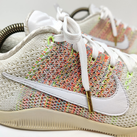 Nike Kobe 11 Elite Low 4KB White Horse Shoes Size 8.5 Pink White Flyknit Rare - Picture 6 of 16